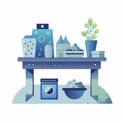 Picnic image. Flat image isolated on white background. Vector illustration.