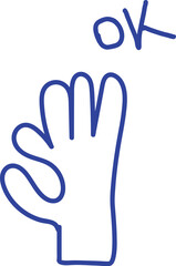 Ok thumbs up happy doodle doodling . 
