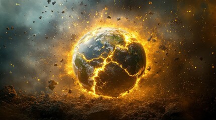 Planet explosion visual