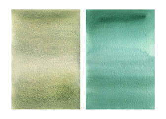 Abstract decorative hand painted watercolour green color background. Texture illustration elements. Design, greeting, template. Wallpaper decoration poster, print invitation, business cards decor