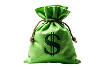 Green Money Bag Financial Success, Wealth, and Prosperity