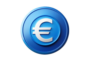 Obraz premium Euro Currency Symbol Blue Circular Icon Design