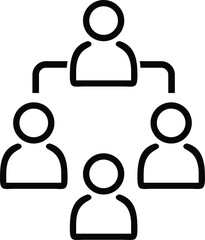 Social network icons: glossy vector illustrations of people, users, and friends for internet communication and business contact