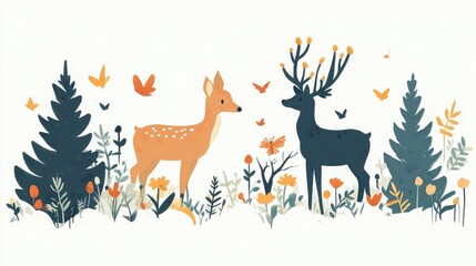 Wildlife protection campaign showing habitat preservation, endangered species, conservation efforts, biodiversity advocacy, illegal hunting awareness, eco-sustainability illustrations