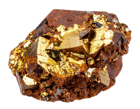 Raw Natural Chalcopyrite Stone in Metallic Gold and Copper Tones, Unpolished Mineral Specimen
