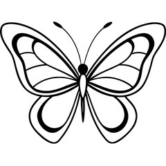 Butterfly  Icon Seasonal Vector Illustration for Springtime Designs