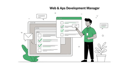 App Development Management With Web Design Checklists and Task Progression