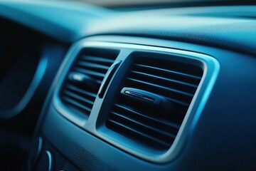 Cold air flowing from car air vent during summer drive