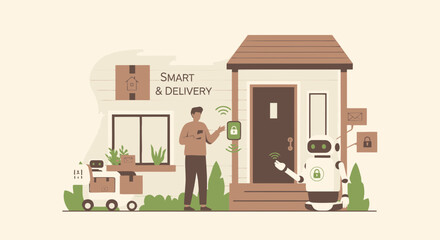 Automated Package Delivery Using A Robot And Smart Lock Technology For Easy Access