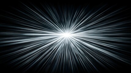 Abstract light burst effect with radiating lines on a dark background.
