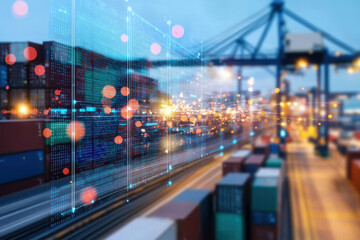 Logistics management inventory tracking data visualization shipping containers transportation network digital technology