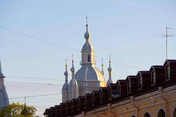 St. Andrew's Cathedral in St. Petersburg Russia at dawn