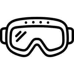 Weather goggles outline icon vector