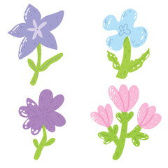 Elegant and detailed floral vector showcasing tulips, daisies, and gerbera. Ideal for creative projects, decorative prints, and botanical-themed stationery.