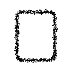 Botanical Frame: An elegant square frame, intricately adorned with delicate plant elements, perfect for adding a touch of nature-inspired beauty to any design.