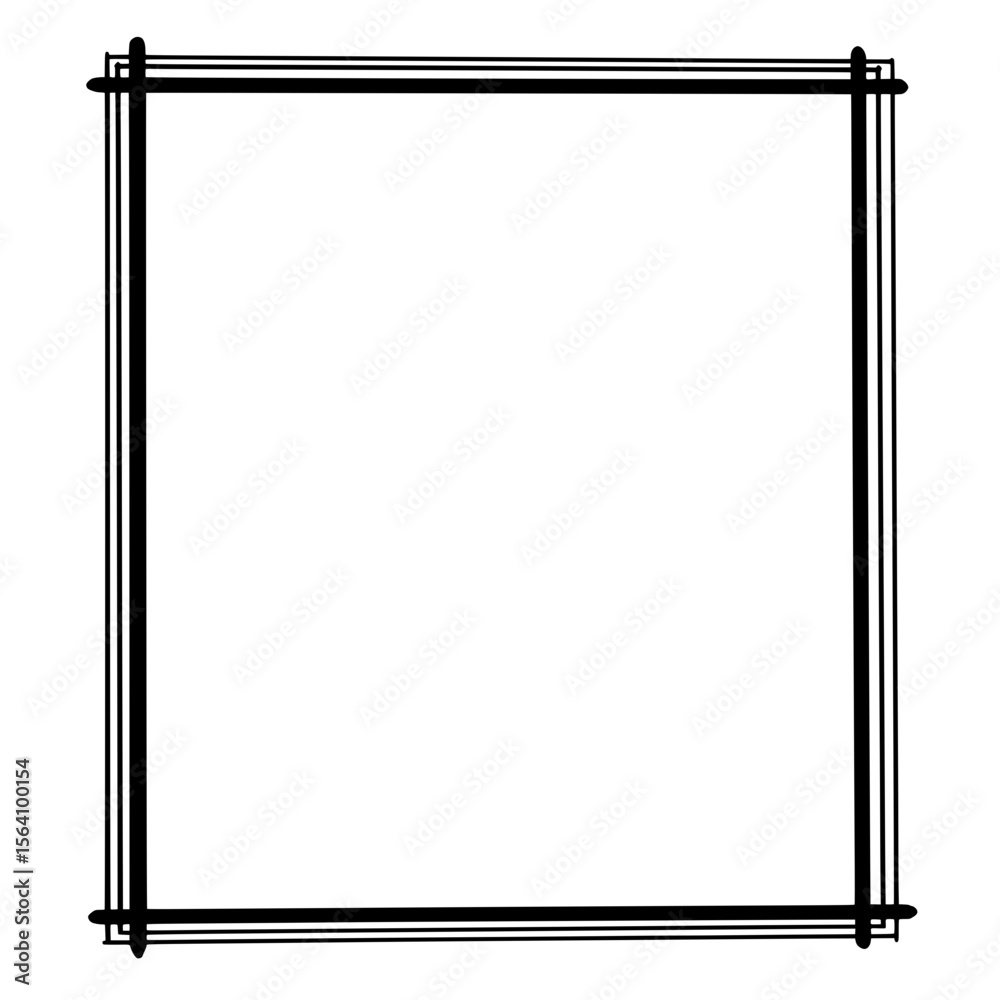 Poster elegant frame border design: a black frame border design, conveys simplicity and sophistication. per