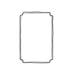 Vintage Frame Design: A refined, hand-drawn border in elegant monochrome, perfect for adding a touch of timeless sophistication to your visual creations.