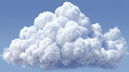 Large cumulus cloud formation against a bright blue sky on a sunny day
