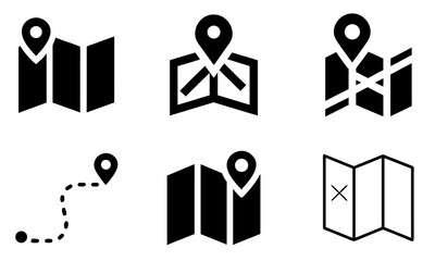 Location and Map Icon Vector Collection for Navigation, GPS, and Geographic Projects