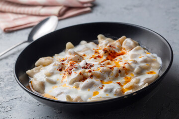 Traditional Turkish cuisine; Turkish ravioli, Turkish name; Manti, ucgen manti