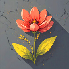 An illustration of a spring flower.
