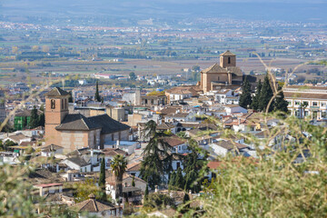 Obraz premium The city of Granada in Andalusia.
