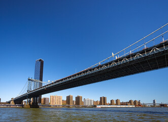 Bridge Against Clear Blue Sky 