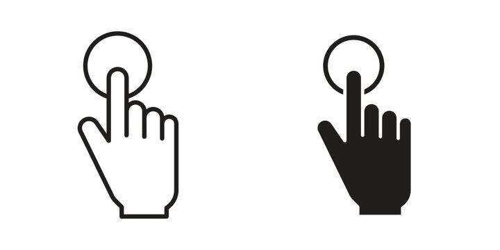 Finger control icon in Thin linear and flat style. sign and symbol set
