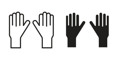 Obraz premium Gloves icon in Thin linear and flat style. sign and symbol set