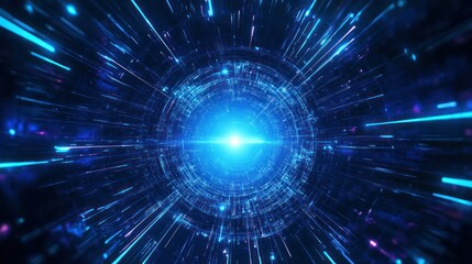 Futuristic digital tunnel graphic design