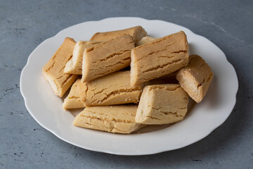 Traditional Delicious Turkish dessert; flour cookie (un kurabiyesi)
