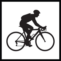Bicycle Riding Silhouette Clipart