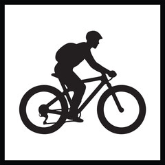 Obraz premium Cycling Silhouette Clipart Design