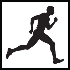 Obraz premium Track and Field Silhouette Clipart