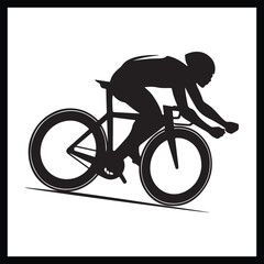 Obraz premium Track Cycling Silhouette Clipart
