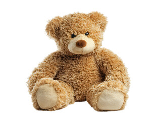 Adorable Fluffy Teddy Bear Sitting Down, A Perfect Companion for Cuddles and Comfort