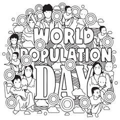 World Population Day vector image set-5