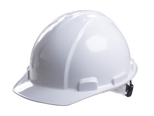 Fototapeta premium White Hard Hat Safety Helmet for Construction and Industrial Work