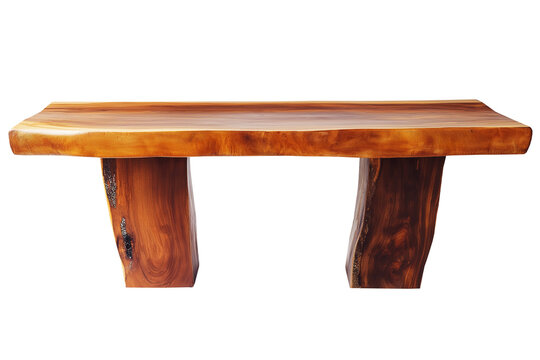 Modern wood table furniture piece isolated on a transparent or white background, ideal for interior design, home decor, catalog visuals, and architectural mockups.