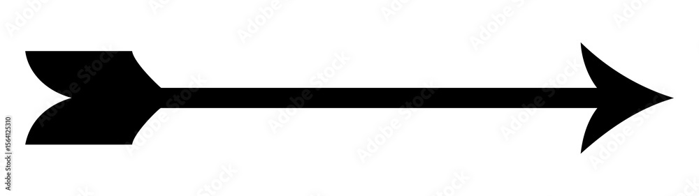 Poster sleek black arrow with feathered end on transparent backdrop a stylish vector graphic of a direction