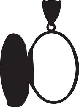 black pendant necklace silhouette clip art preview