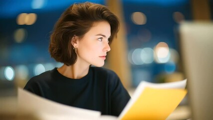 Caseworker Organizing Documents in a Professional Office Setting