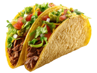 Three Tasty Tacos with Fresh Ingredients A Delicious Mexican Treat