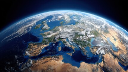 Earth's Enthralling European Vista: A Breathtaking Satellite View