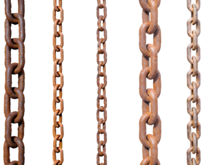 rusty chain isolated