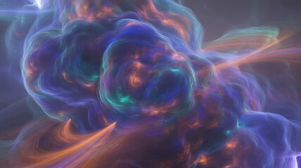Obraz premium Abstract swirling colors, dynamic and ethereal. 