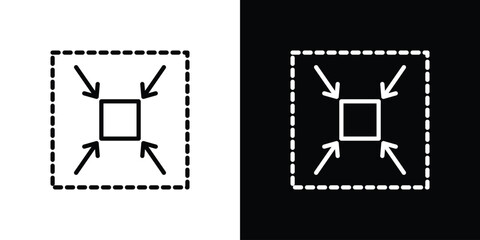 Fototapeta premium Compact size icon symbol outline style. Editable icon in EPS10