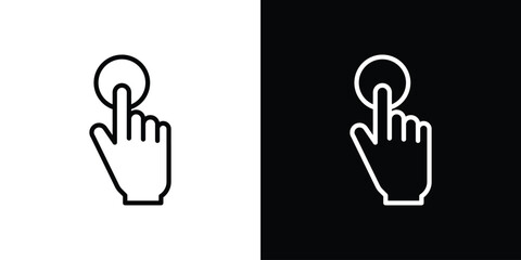 Obraz premium Finger control icon symbol outline style. Editable icon in EPS10