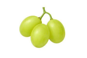 Fresh green grape bunch isolated on black background healthy fruit diet on transparent background