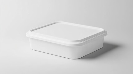 a white square container with a lid
